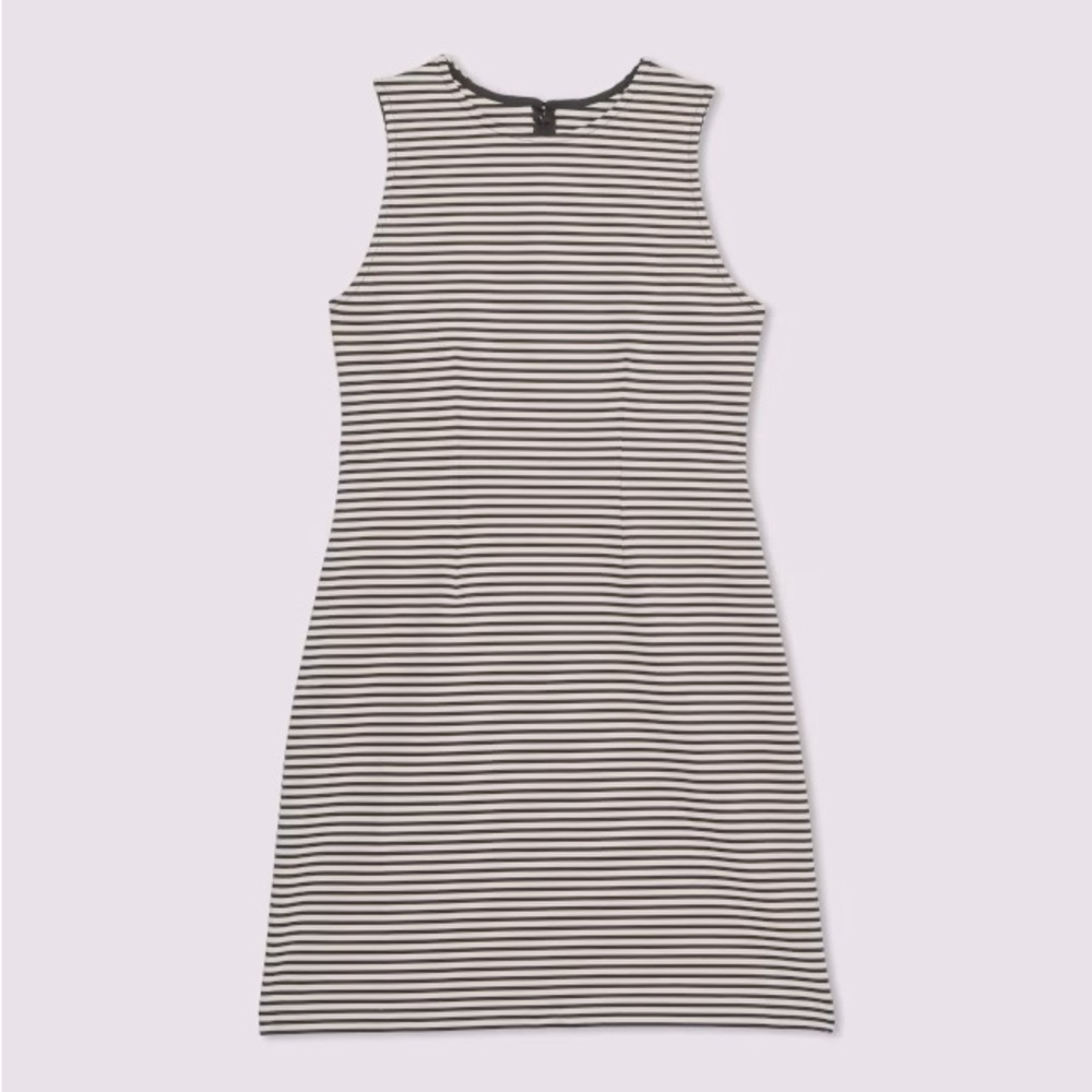 50% off! NWT Everlane Dream shift dress in black/white stripes. Size XL
